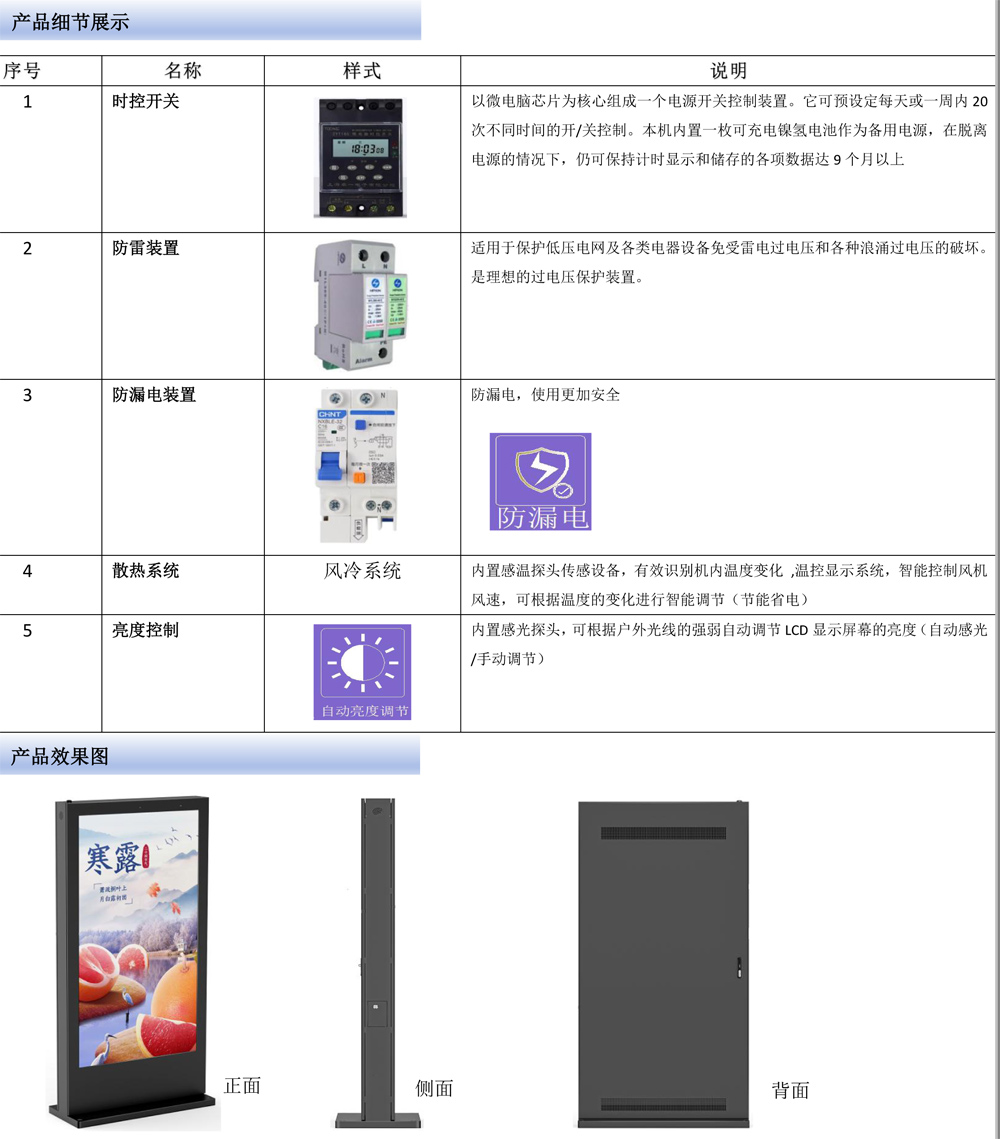 86”/98”4K 超高清户外数字标牌广告机(图5)