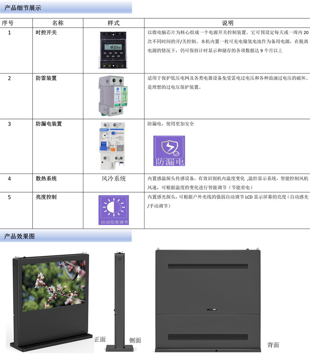 触拓科技 75寸/86寸/98 寸 4K 超高清户外数字标牌广告机(图2)