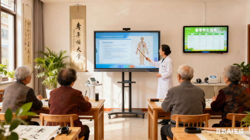 健康讲座 “零距离”！触拓科技教学会议一体机让社区居民懂养生、少生病