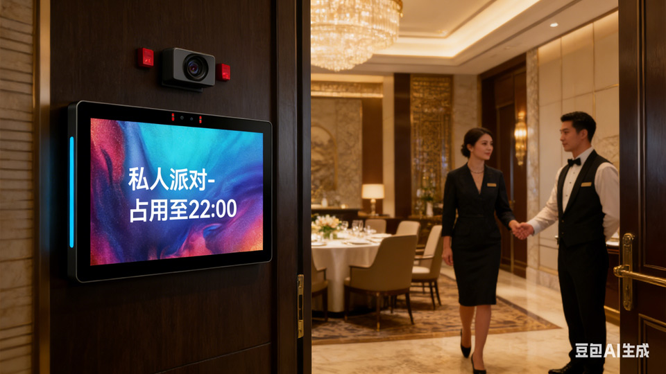 酒店会议室场景：触拓智能电子门牌适配多元需求，筑牢安全防线(图5)