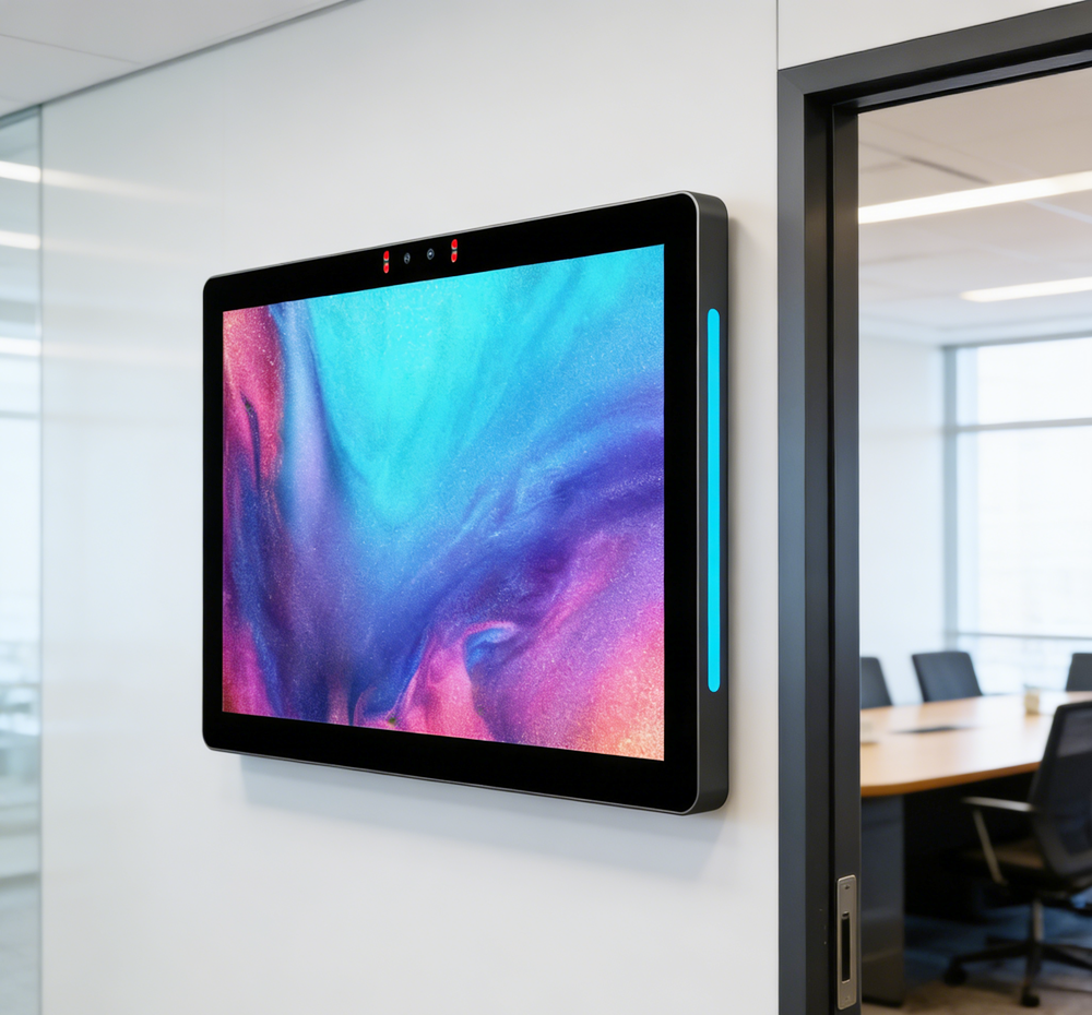 浙江办公大厦智慧升级首选｜触拓会议预约门牌+屏，打造高效智能会议室