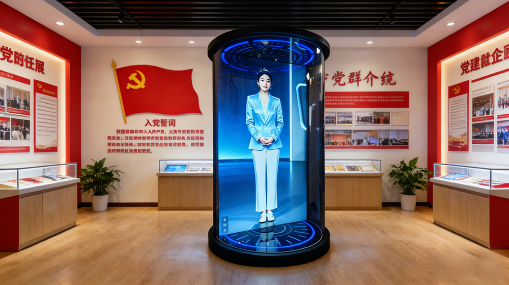 全业适配·智创未来 触拓（CHUTO）AI数字人全息仓新品首发