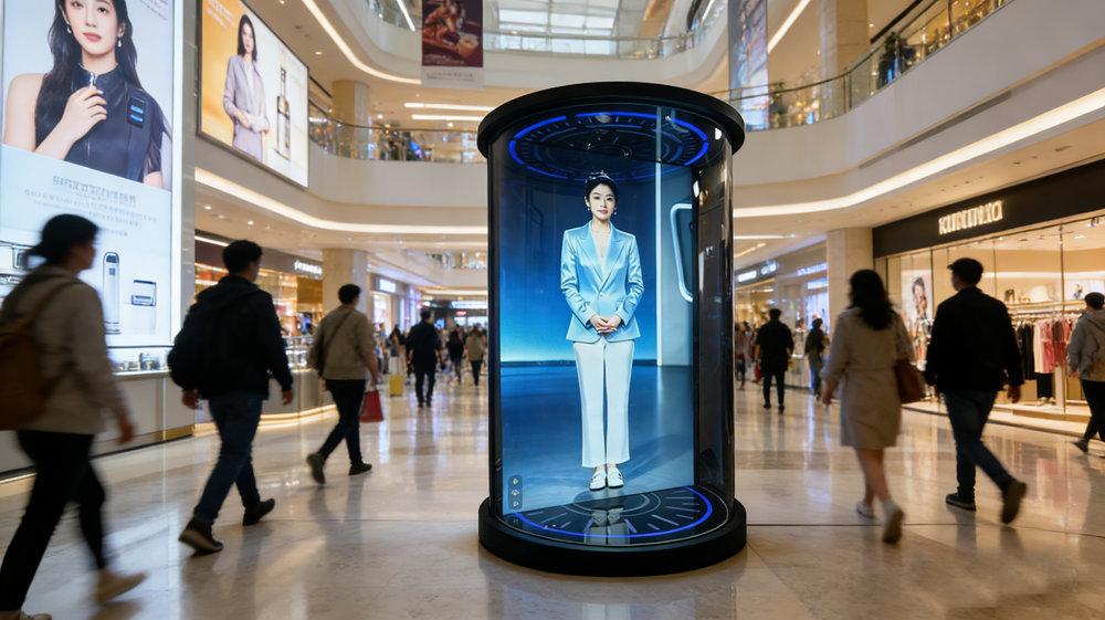 触拓(CHUTO) AI数字人全息仓：引领商用智能交互展示新变革 ​(图1)