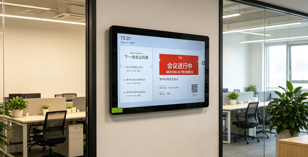 软硬兼修高兼容，触拓科技会议预约屏开放式平台对接技术解析