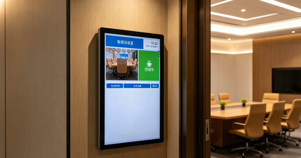 触拓科技15.6 寸智能电子门牌会议预约屏