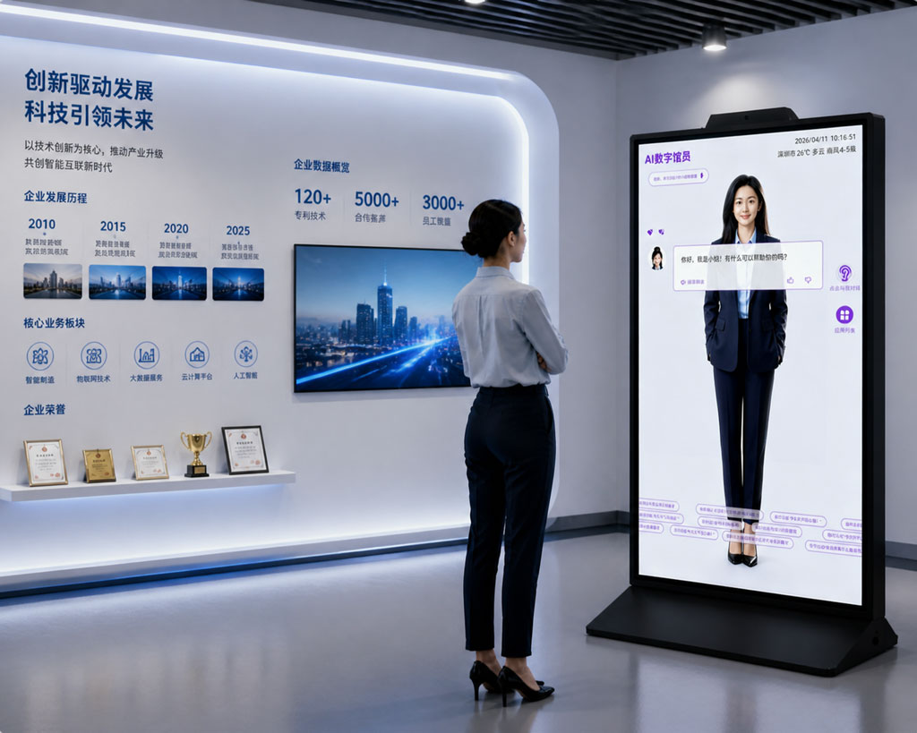触拓科技 | CHUTO AI 数字人全面屏：企业展厅的智能展示新选择