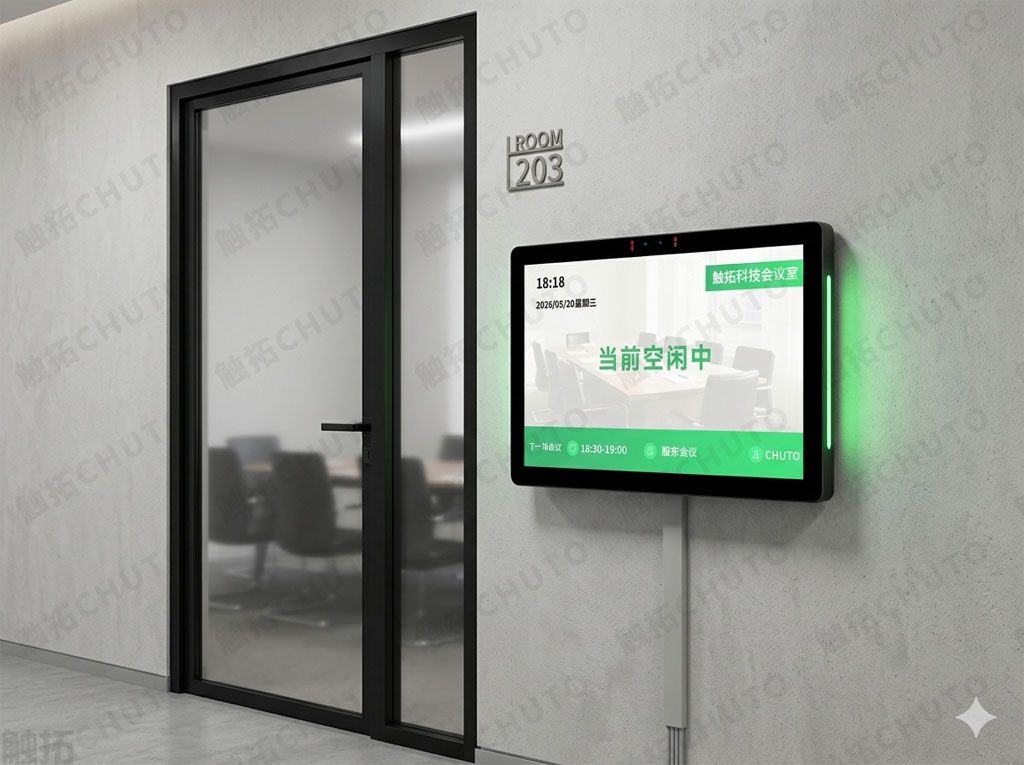 从堵门口问到扫一眼知——触拓科技会议预约屏，让会议室管理回归效率本位
