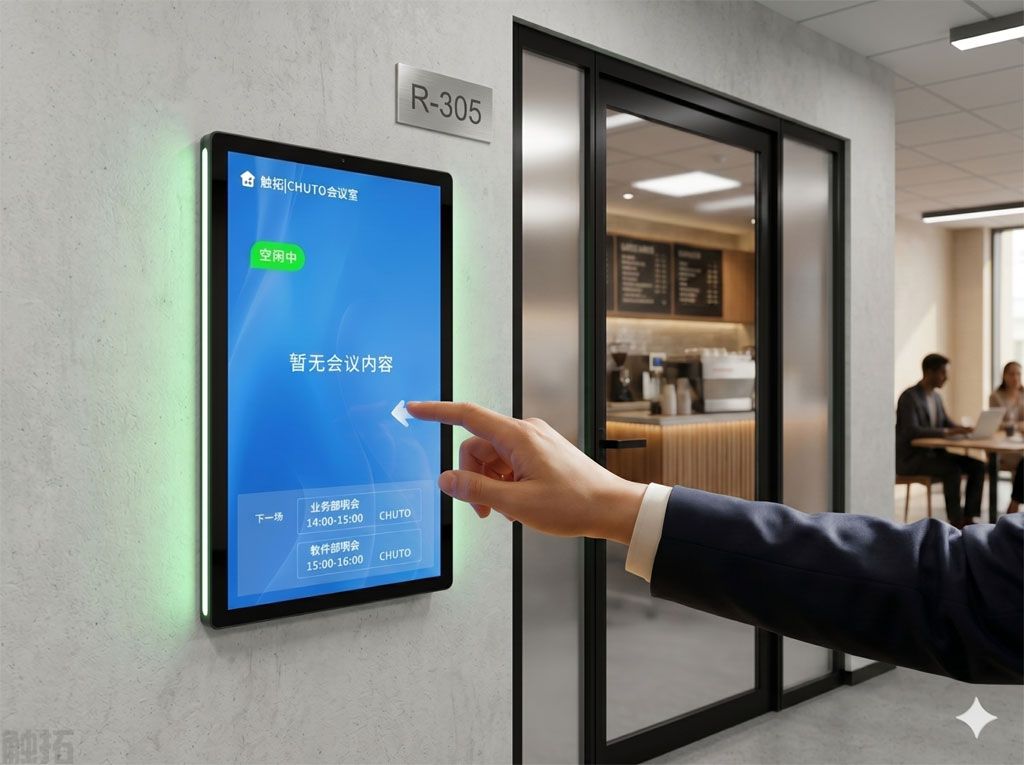 深度解析企业数字化升级：触拓18.5寸会议预约屏如何打破空间传统格调(图2)