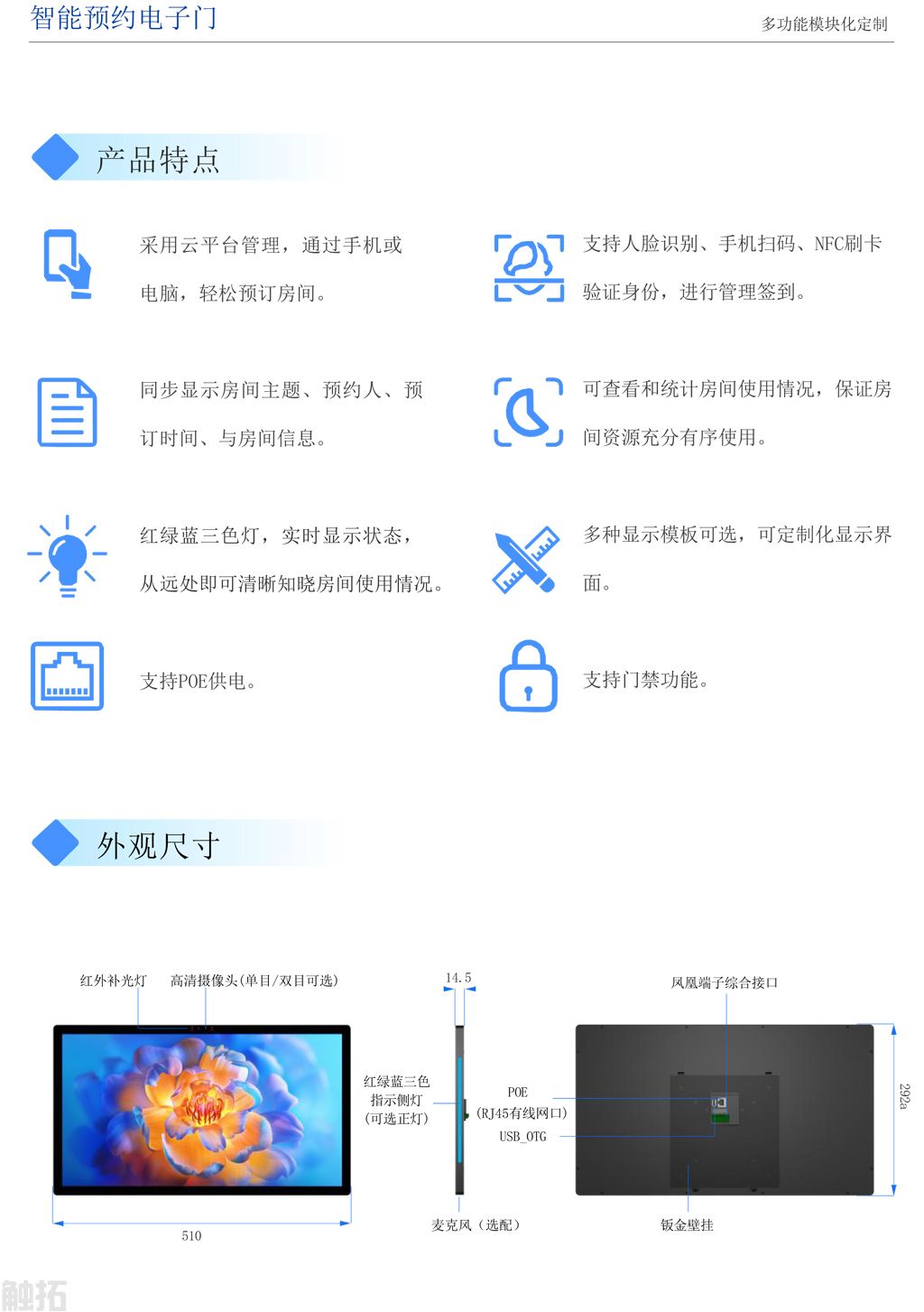 触拓打破信息孤岛：新能源超级工厂多场景电子门牌部署方案(图4)