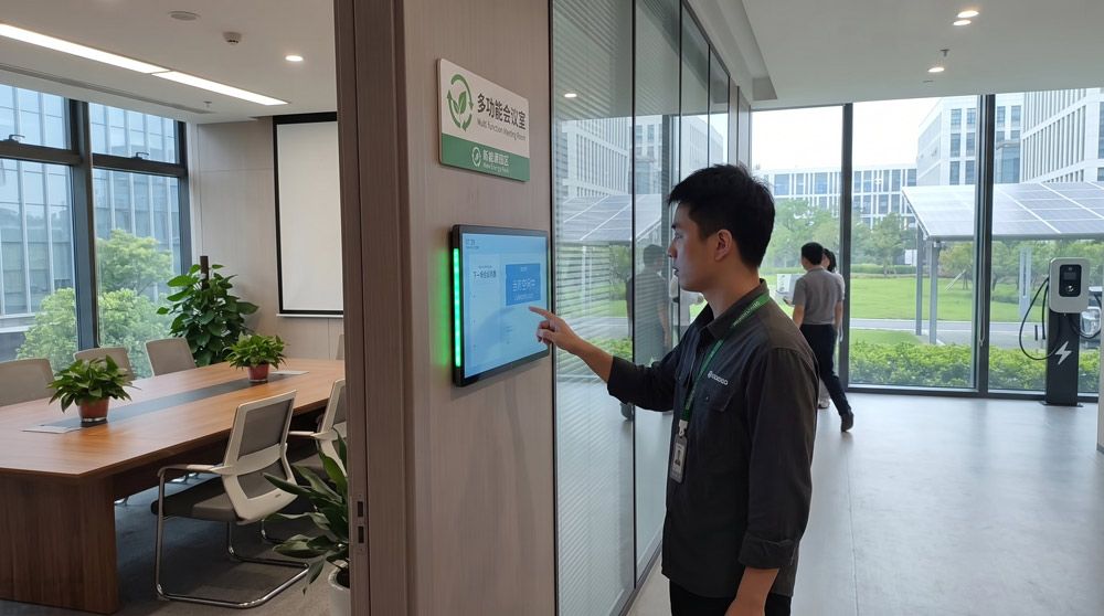 触拓打破信息孤岛：新能源超级工厂多场景电子门牌部署方案(图1)